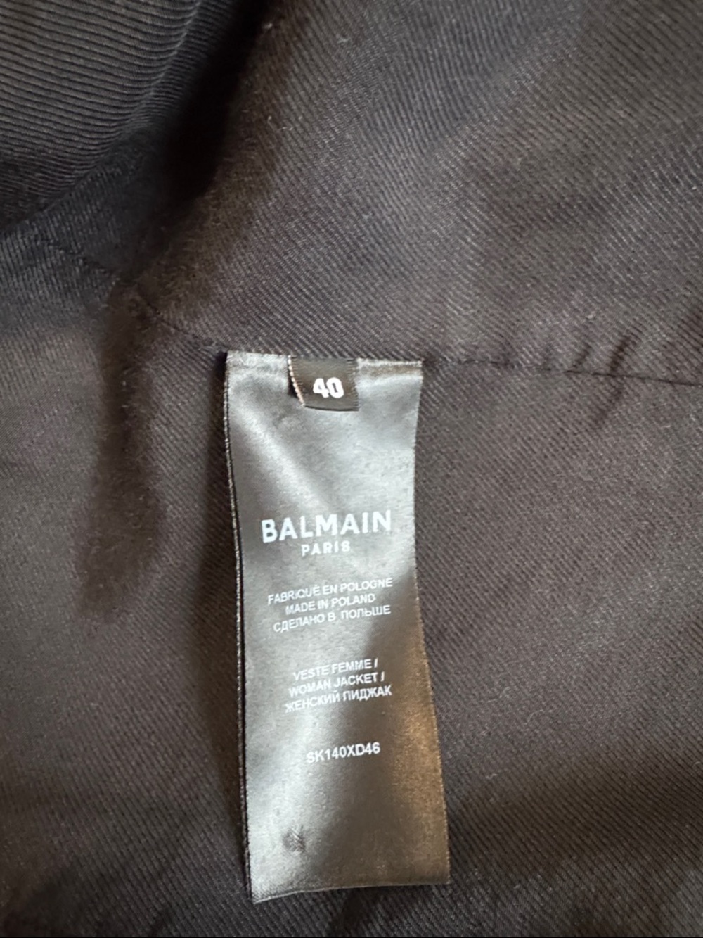 Balmain Dark Navy Bouclé Tweed Jacket with Gold Buttons - Picture 6 of 8